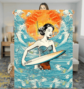 Surfing 1 41 Sherpa Blanket - Beyond T-shirts